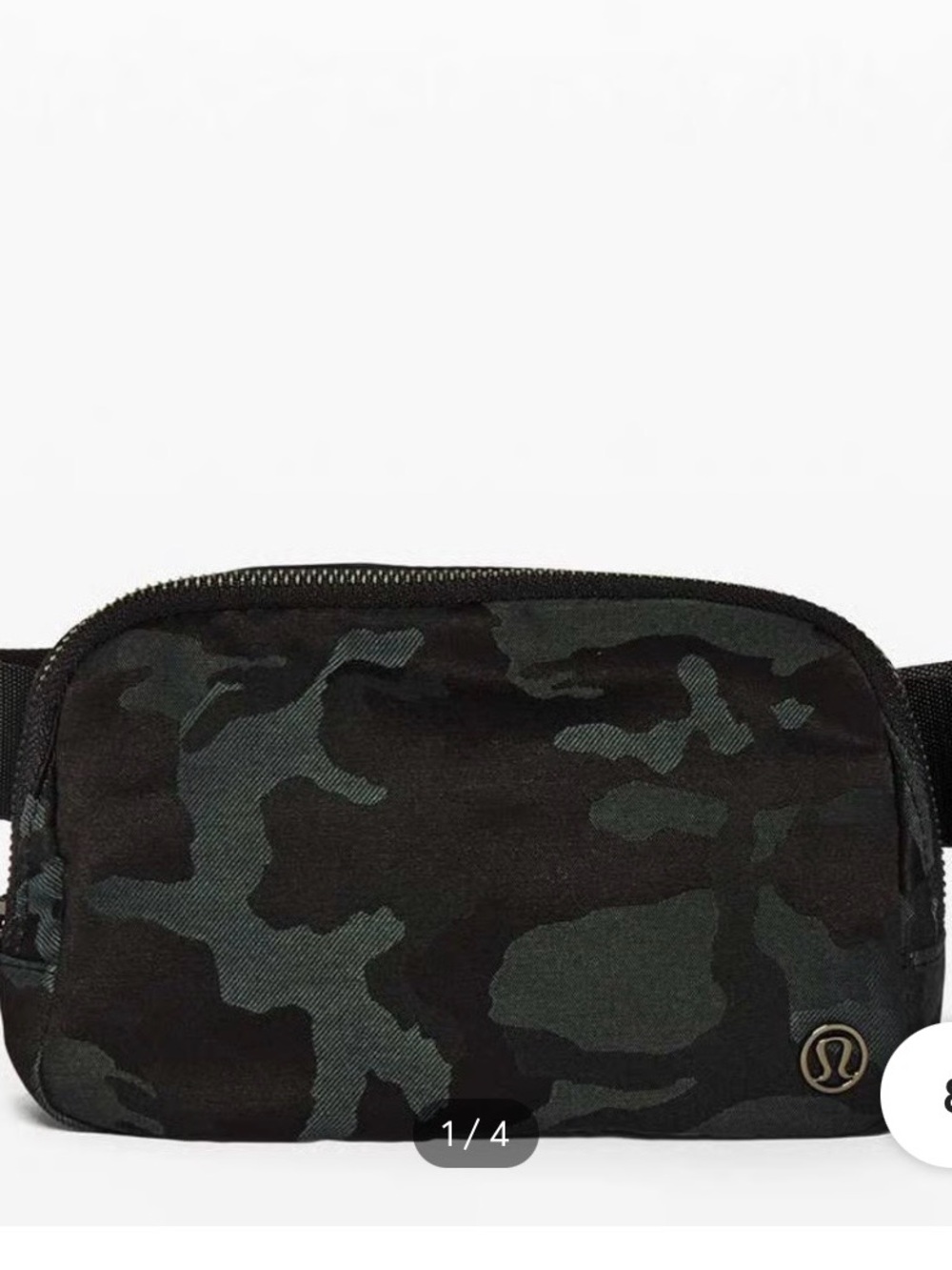 lululemon athletica Black & Dark Green Camo Crossbody Bag